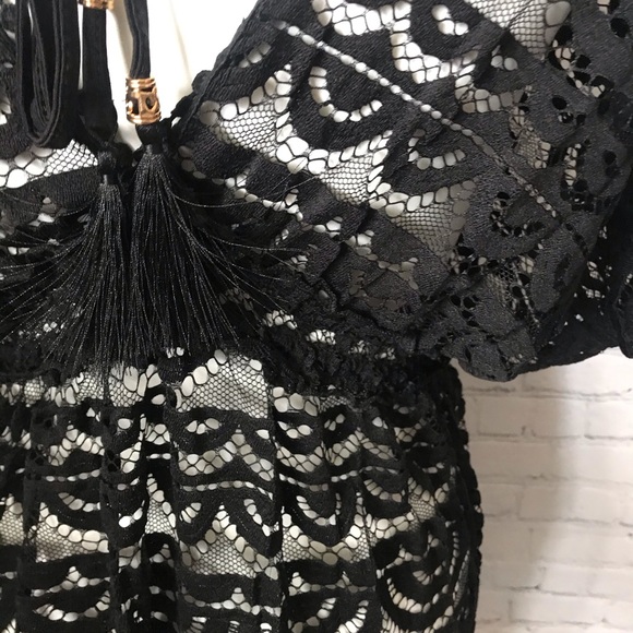 Black lace swimsuit cover up - Picture 4 of 7